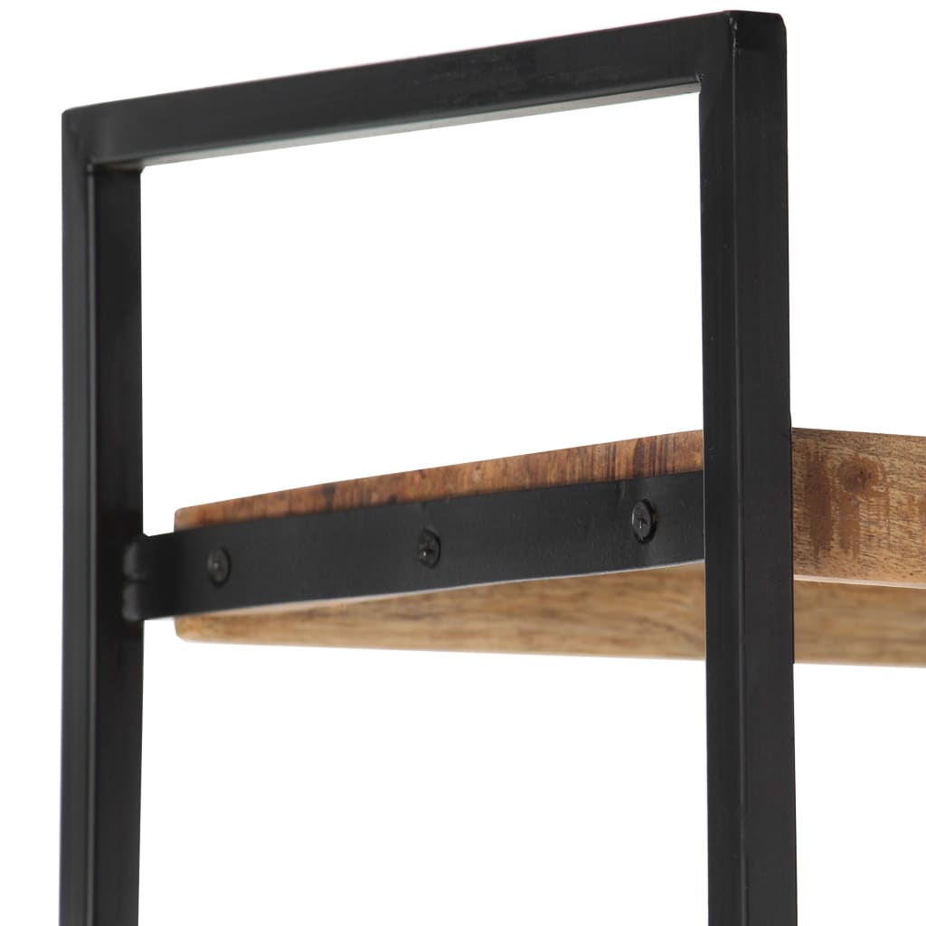 vidaXL Bücherregal 4 Ebenen 124x30x180 cm Raues Mangoholz