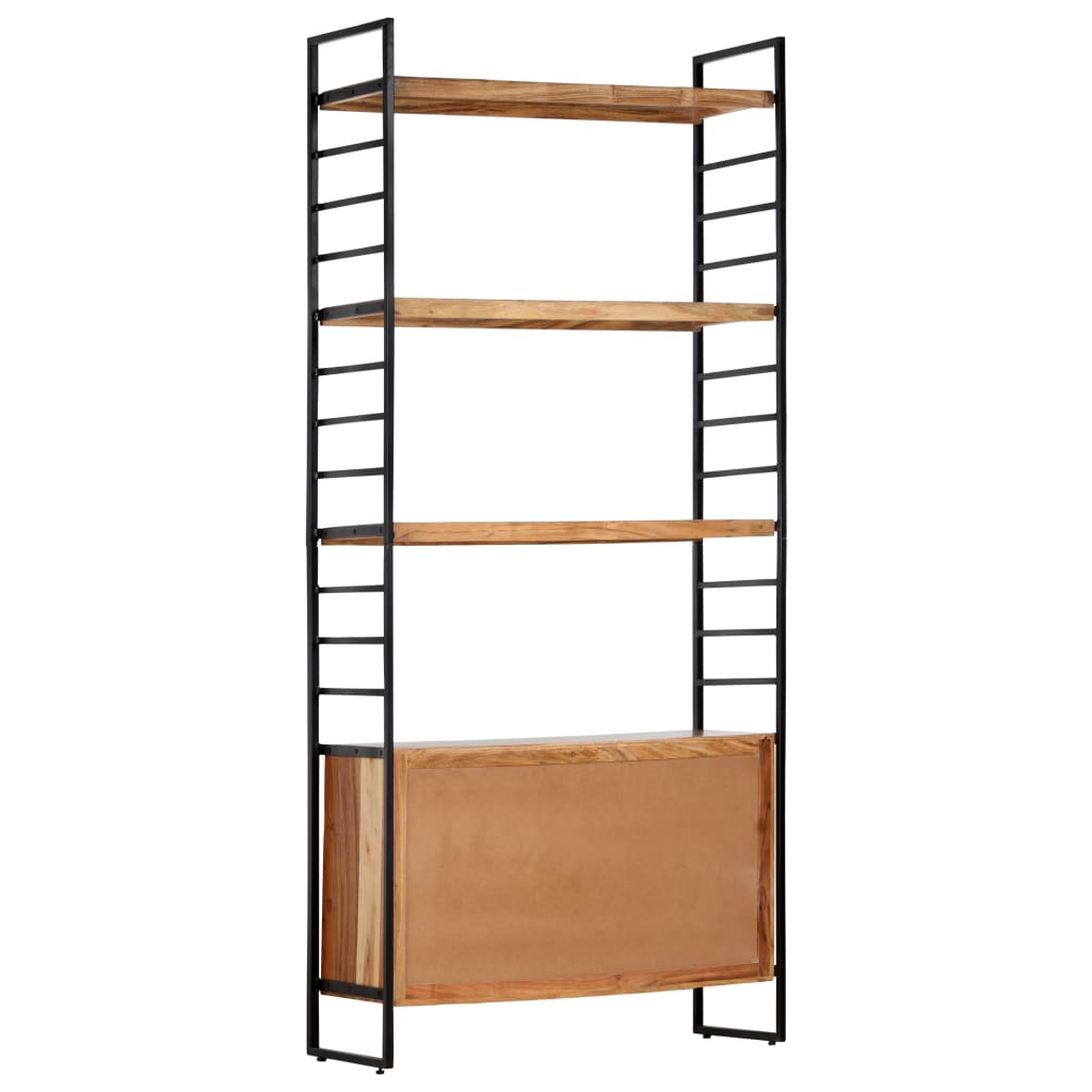vidaXL Bücherregal 4 Ebenen 80x30x180 cm Massivholz Akazie