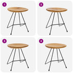 vidaXL Hocker 2 Stk. Teak Massivholz