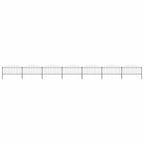 vidaXL Gartenzaun mit Speerspitzen Stahl (0,5 - 0,75) x 3,4 m Schwarz