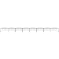 vidaXL Gartenzaun mit Speerspitzen Stahl (1 - 1,25) x 13,6 m Schwarz