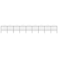 vidaXL Gartenzaun mit Speerspitzen Stahl (1,5 - 1,75) x 15,3 m Schwarz