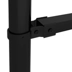vidaXL Gartenzaun mit Speerspitzen Stahl (1,5 - 1,75) x 15,3 m Schwarz