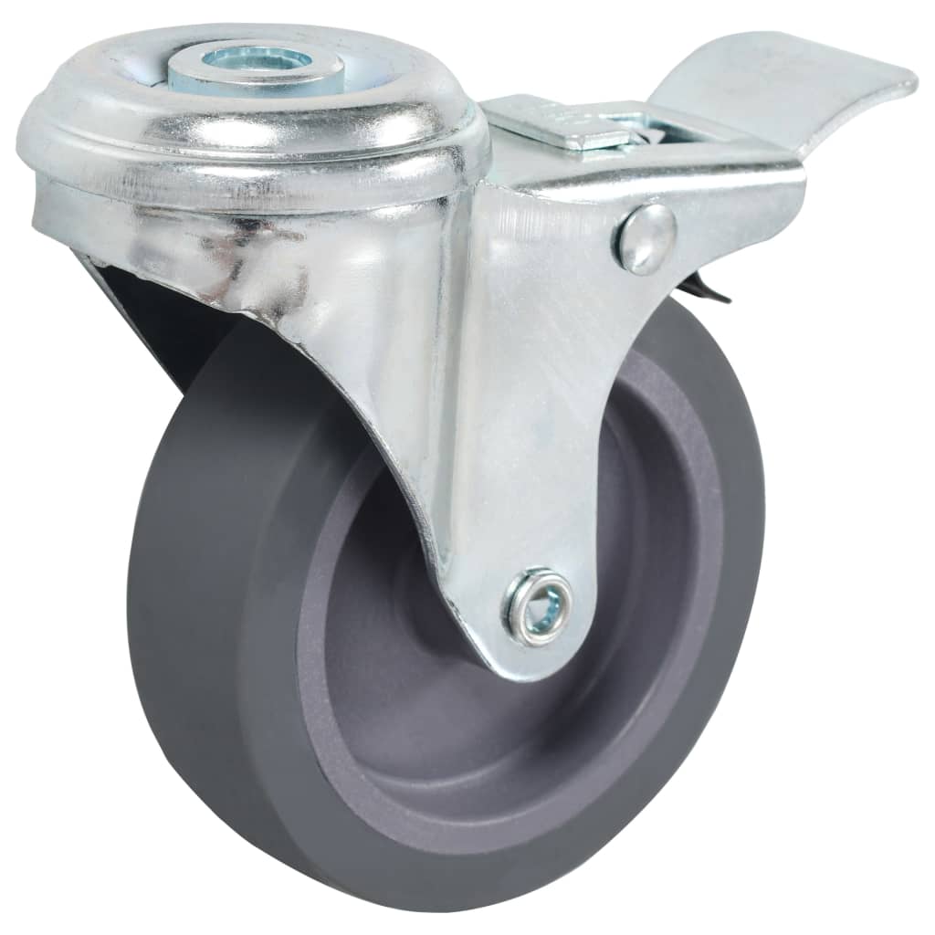 vidaXL 24 Stk. Lenkrollen mit Rückenloch 75 mm