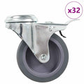 vidaXL 32 Stk. Lenkrollen mit Rückenloch 75 mm