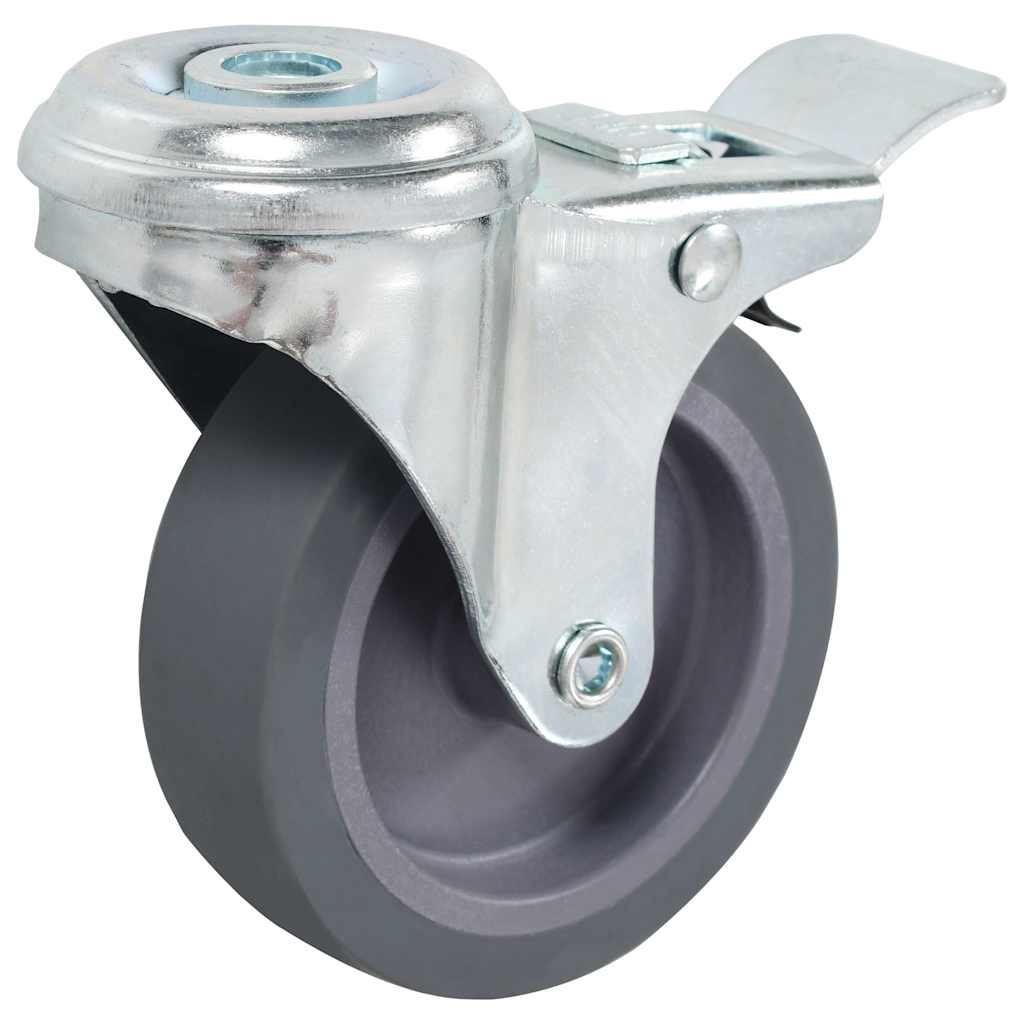 vidaXL 32 Stk. Lenkrollen mit Rückenloch 75 mm