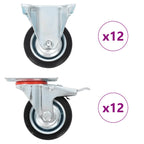 vidaXL 24 Stk. Rollen 75 mm