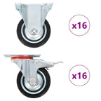 vidaXL 32 Stk. Rollen 75 mm