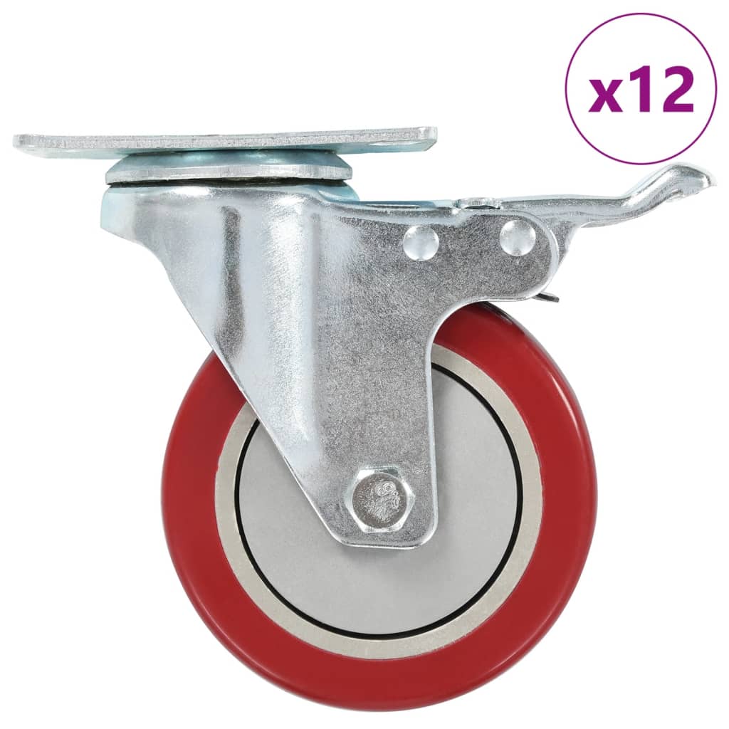 vidaXL Lenkrollen 12 Stk. 100 mm