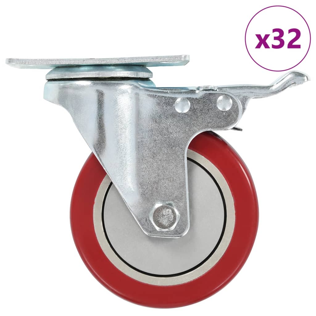 vidaXL Lenkrollen 32 Stk. 100 mm