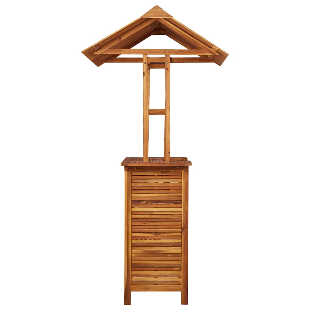 vidaXL Outdoor-Bartisch mit Dach 113x106x217 cm Akazie Massivholz