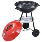 vidaXL Tragbarer Holzkohlegrill XXL mit Rädern 44 cm