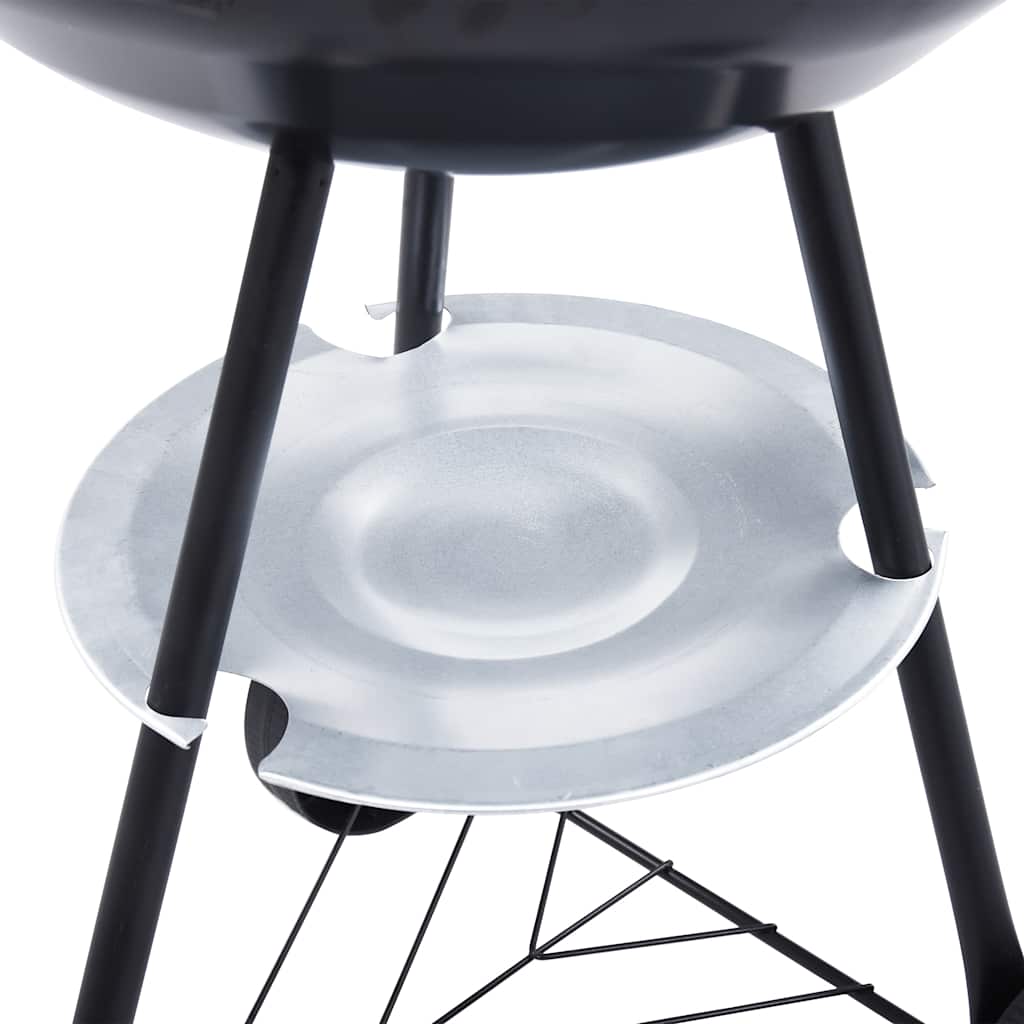 vidaXL Tragbarer Holzkohlegrill XXL mit Rädern 44 cm