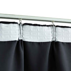 vidaXL Verdunkelungsvorhänge mit Haken 2 Stk. Schwarz 140x175cm
