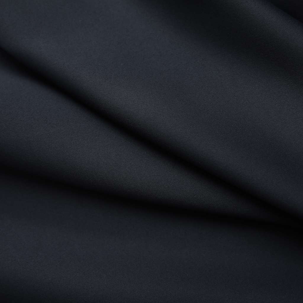 vidaXL Verdunkelungsvorhänge mit Haken 2 Stk. Schwarz 140x175cm