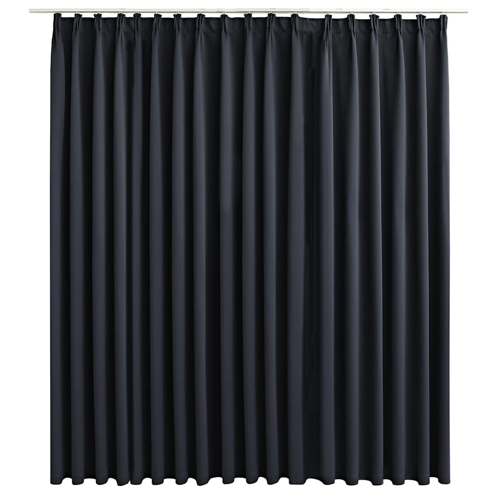 vidaXL Verdunkelungsvorhang mit Haken Schwarz 290 x 245 cm