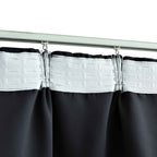 vidaXL Verdunkelungsvorhang mit Haken Schwarz 290 x 245 cm
