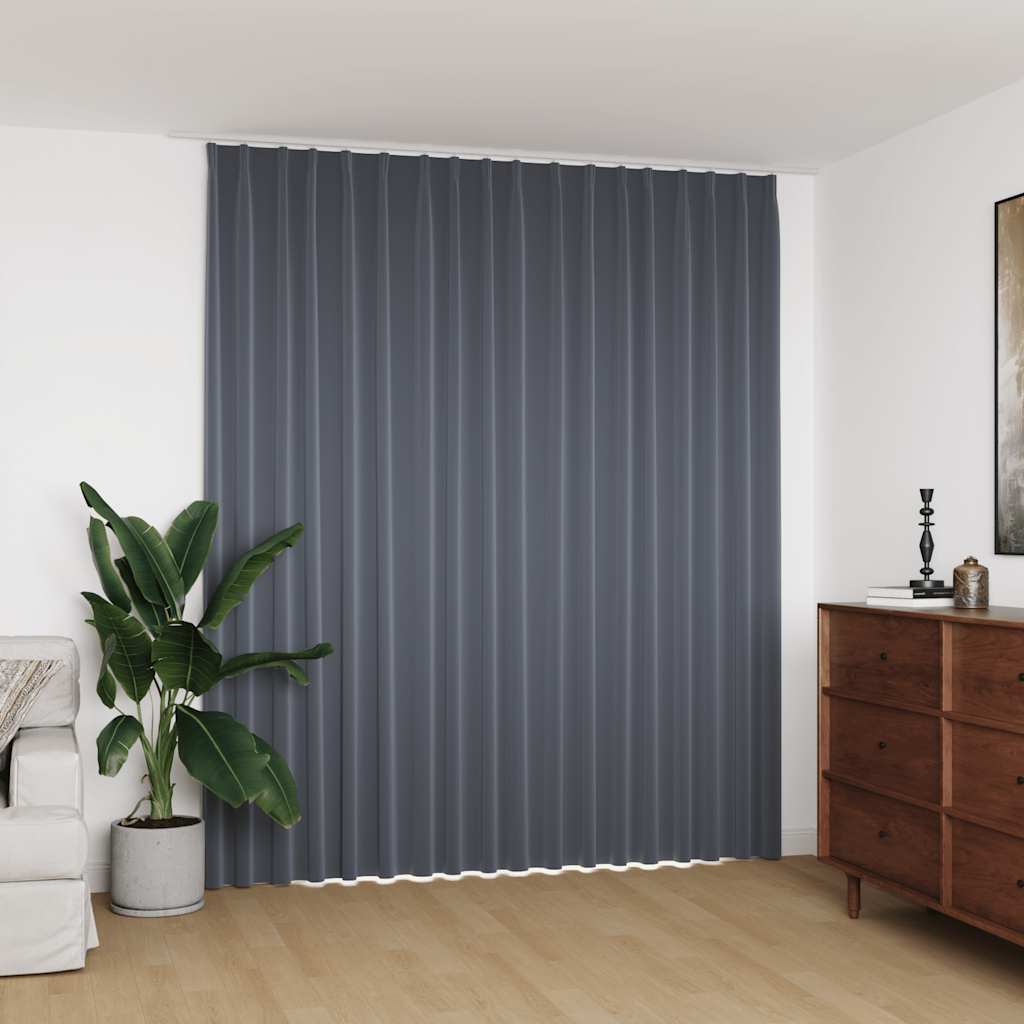 vidaXL Verdunkelungsvorhang mit Haken Schwarz 290 x 245 cm