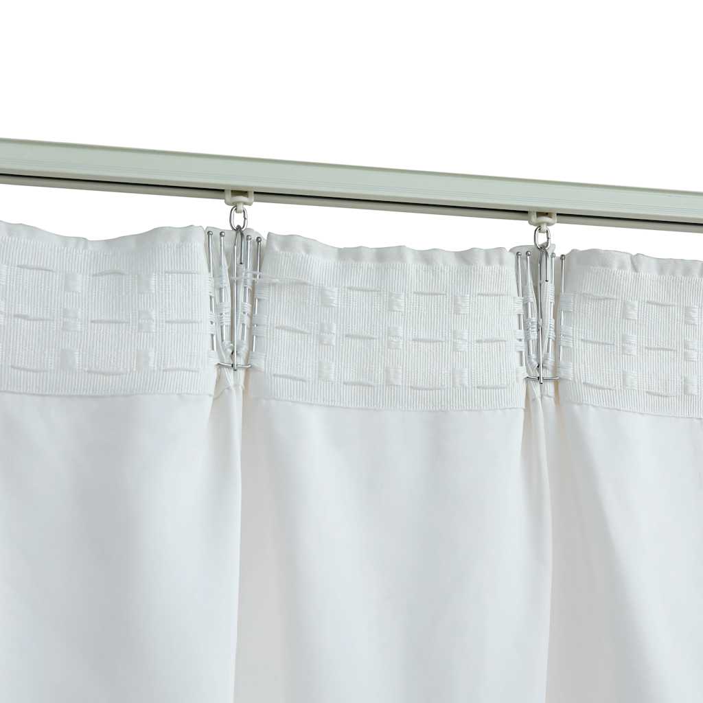 vidaXL Verdunkelungsvorhänge mit Haken 2 Stk. Grauweiß 140x175 cm
