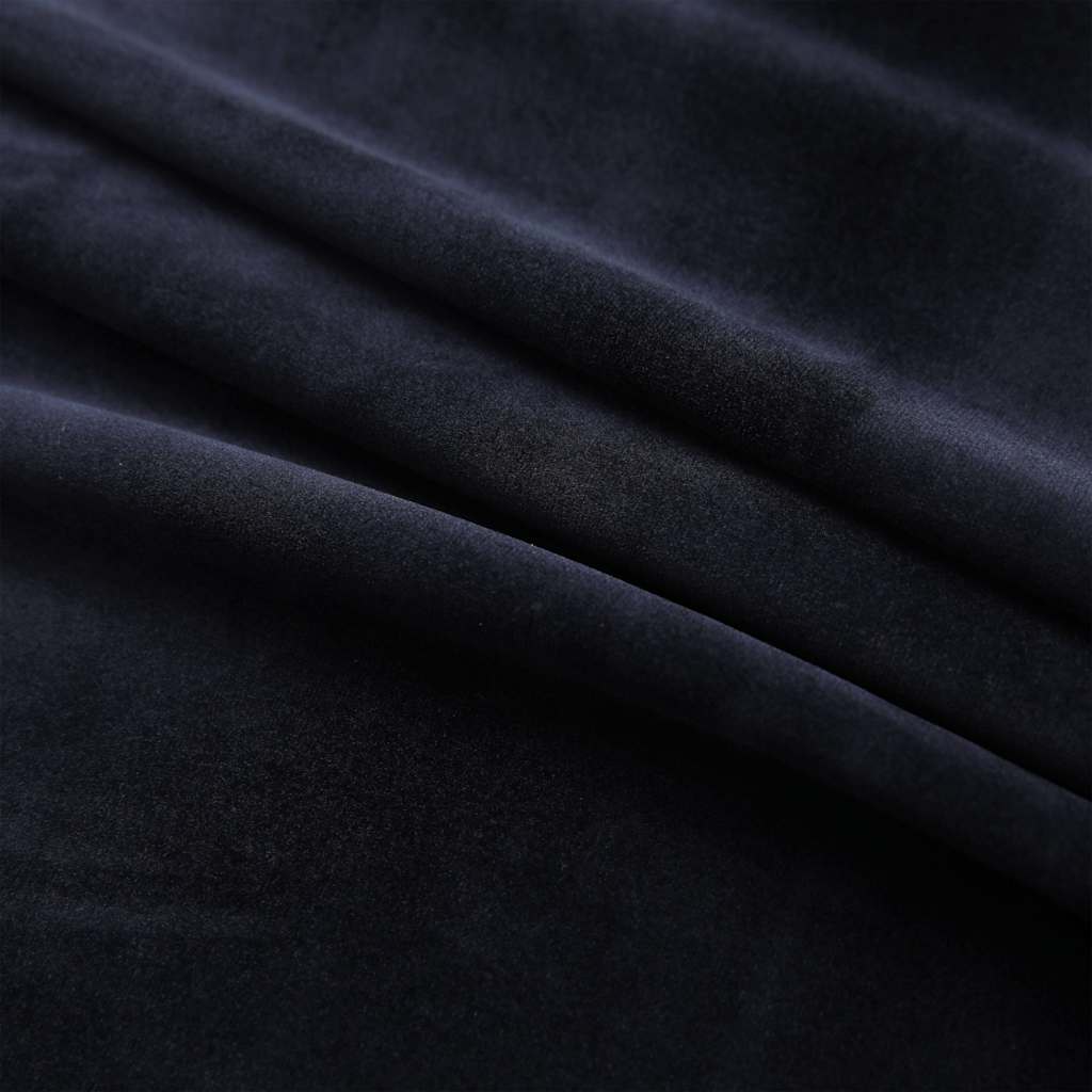 vidaXL Verdunkelungsvorhang mit Metallösen Samt Schwarz 290 x 245 cm