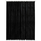 vidaXL Verdunkelungsvorhang mit Haken Samt Schwarz 290 x 245 cm