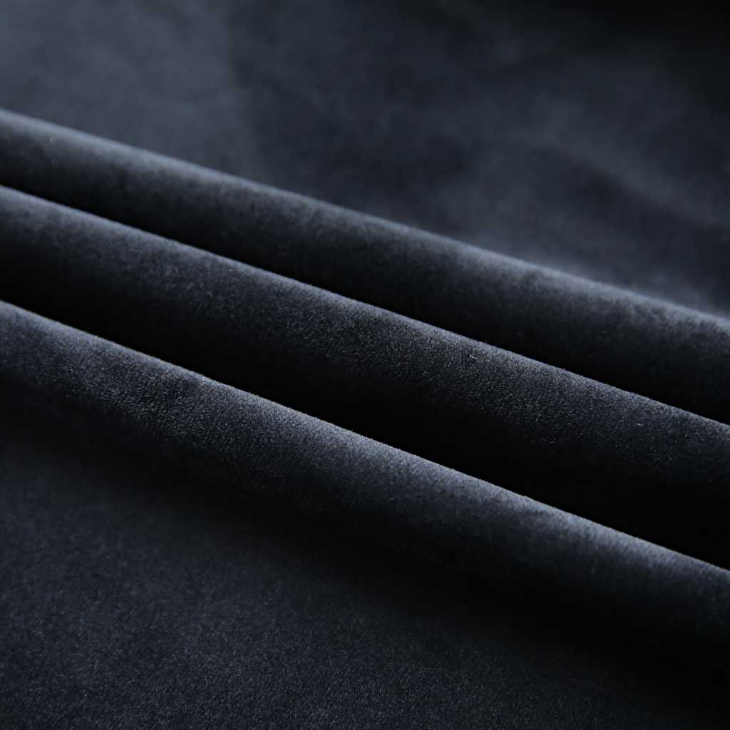 vidaXL Verdunkelungsvorhang mit Haken Samt Schwarz 290 x 245 cm