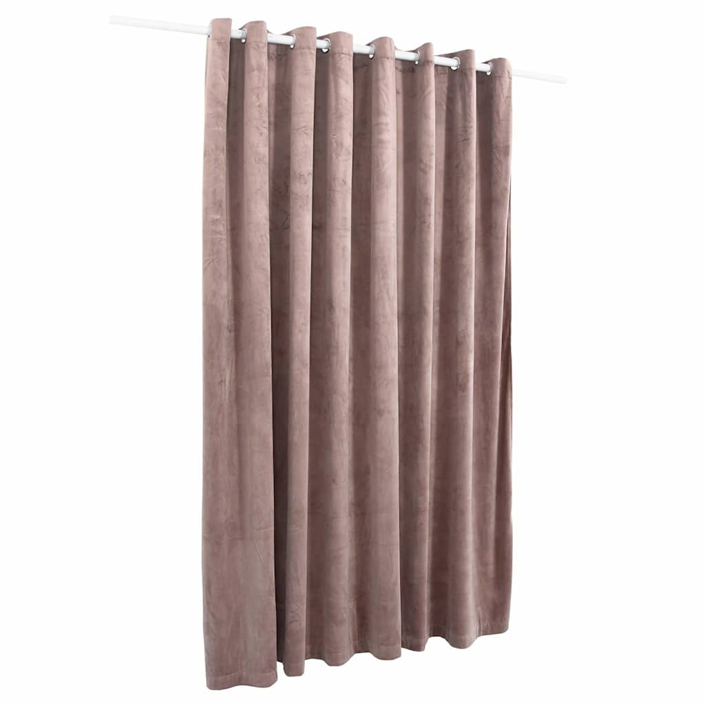 vidaXL Verdunkelungsvorhang mit Metallösen Samt Antik-Rosa 290x245 cm