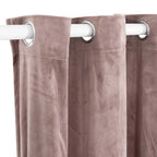 vidaXL Verdunkelungsvorhang mit Metallösen Samt Antik-Rosa 290x245 cm