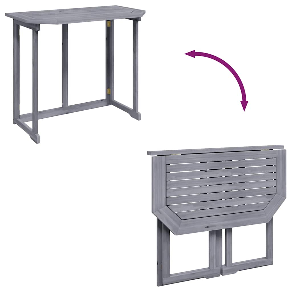 vidaXL Balkontisch Klappbar 90x50x74 cm Massivholz Akazie