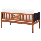 vidaXL Gartensofa 2-Sitzer Massivholz Akazie