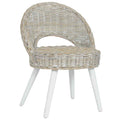 vidaXL Sessel Kubu-Rattan Weiß
