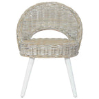 vidaXL Sessel Kubu-Rattan Weiß