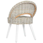 vidaXL Sessel Kubu-Rattan Weiß