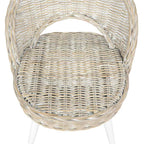vidaXL Sessel Kubu-Rattan Weiß