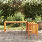vidaXL Garten-Eckbank mit Pflanzkübel 117×117×40 cm Massivholz Akazie