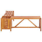 vidaXL Garten-Eckbank mit Pflanzkübel 117×117×40 cm Massivholz Akazie