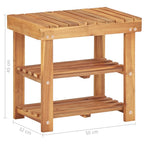 vidaXL Schuhregal 50×32×45 cm Massivholz Akazie