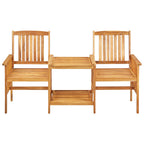 vidaXL Gartenstühle mit Teetisch 159x61x92 cm Massivholz Akazie