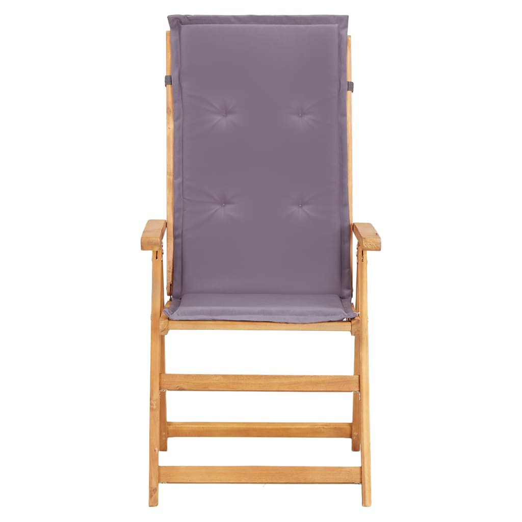 vidaXL Verstellbare Gartenstühle 2 Stk. Braun Massivholz Akazie