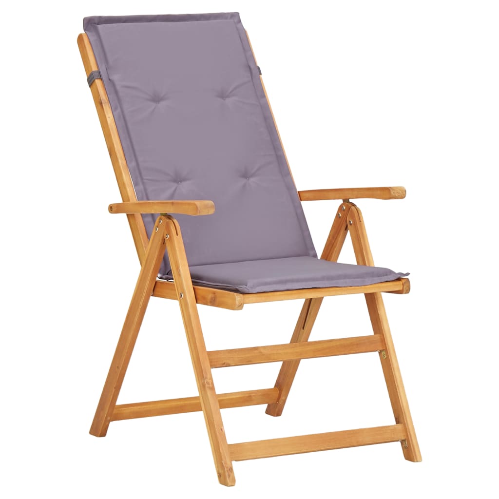 vidaXL Verstellbare Gartenstühle 2 Stk. Braun Massivholz Akazie