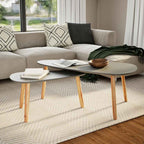 vidaXL Couchtische 2 Stk. Grau Kiefer Massivholz