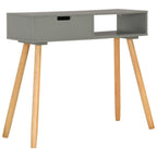 vidaXL Konsolentisch Grau 80x30x72 cm Kiefer Massivholz