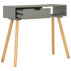 vidaXL Konsolentisch Grau 80x30x72 cm Kiefer Massivholz
