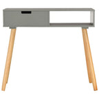 vidaXL Konsolentisch Grau 80x30x72 cm Kiefer Massivholz