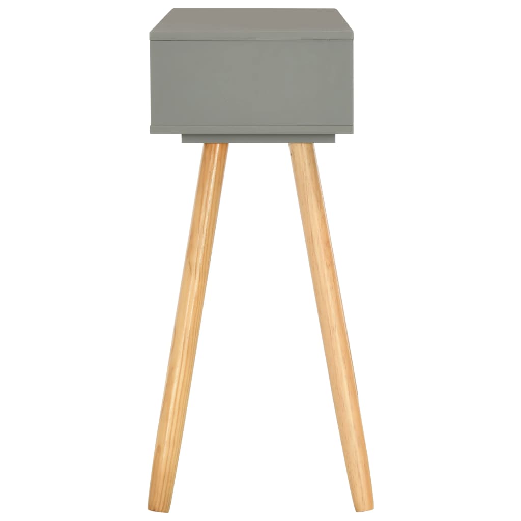 vidaXL Konsolentisch Grau 80x30x72 cm Kiefer Massivholz
