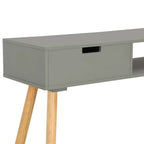 vidaXL Konsolentisch Grau 80x30x72 cm Kiefer Massivholz