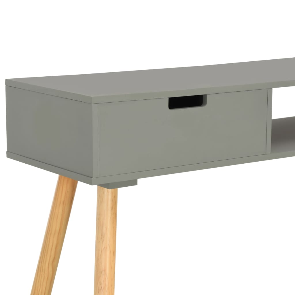 vidaXL Konsolentisch Grau 80x30x72 cm Kiefer Massivholz