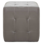 vidaXL Pouf 2 Stk. Grau 30x30x30 cm Kunstleder