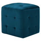 vidaXL Pouf 2 Stk. Blau 30x30x30 cm Samtstoff