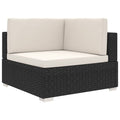 vidaXL Modular-Sofa-Eckteil 1 Stk. + Auflagen Poly Rattan Braun